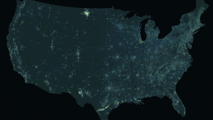 The lengths and uniqueness of the populated U.S. cities names mapped