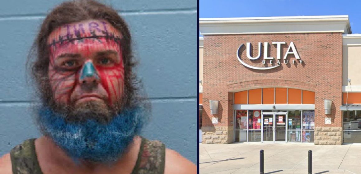 ‘I’m going to blow this s— up!:’ Man threatens Ulta Beauty store, then draws all over face to make for a colorful mug shot, cops say