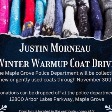 Maple Grove Police Department Joins Justin Morneau Winter Warmup in Urgent Coat Drive Effort