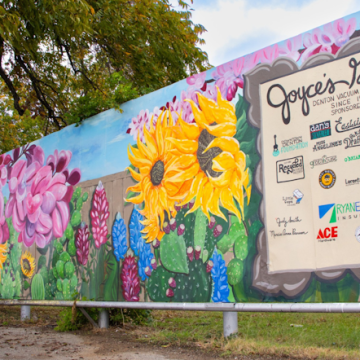 “Joyce’s Garden”: Downtown Denton Celebrates Community Icon with Vibrant New Mural