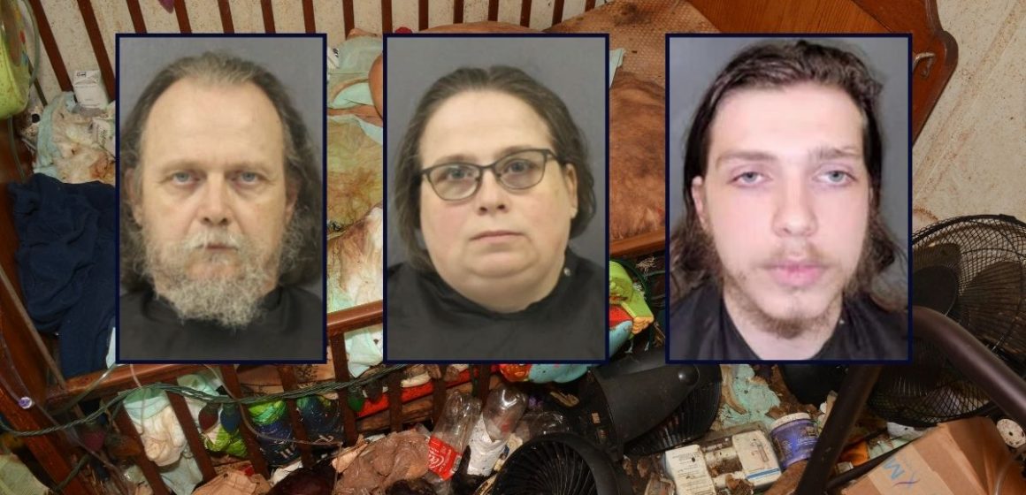 ‘Extreme signs of disintegration’: Mother, father and son allowed severely disabled 14-year-old girl to waste away in a crib where she was covered in urine and feces