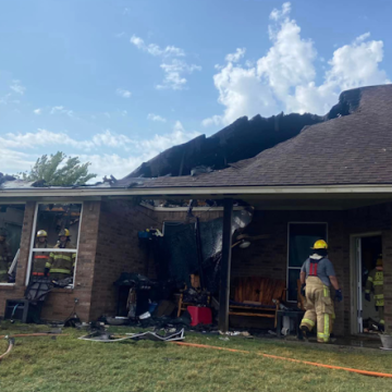 Lightning Strike Ignites Blaze in Benbrook Home, Unified Fire Departments Battle to Save Majority of Structure