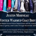 Maple Grove Police Launch Justin Morneau Winter Warmup Coat Drive to Support the Needy