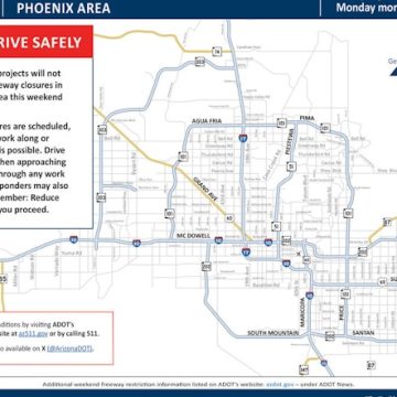 No Freeway Closures in Phoenix Area This Weekend but Lane Restrictions on State Route 51 and Loop 101