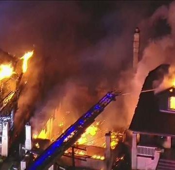 Large fire burns through multiple homes on Detroit’s east side; no reported injuries