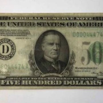 An Extremely Rare $500 Banknote From the 1930s Set to Be Auctioned at Hansons Auctioneers in June 2025