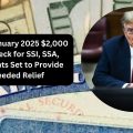 Confirmed January 2025 $2,000 Stimulus Check for SSI, SSA, SSDI Recipients Set to Provide Much-needed Relief