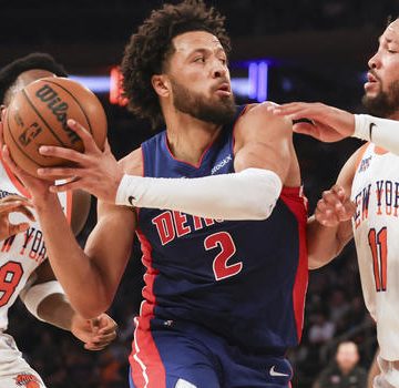 Cunningham’s triple-double leads Pistons to 120-111 victory over Knicks