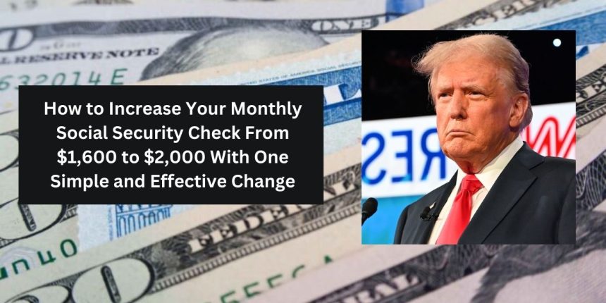 How to Increase Your Monthly Social Security Check From $1,600 to $2,000 With One Simple and Effective Change