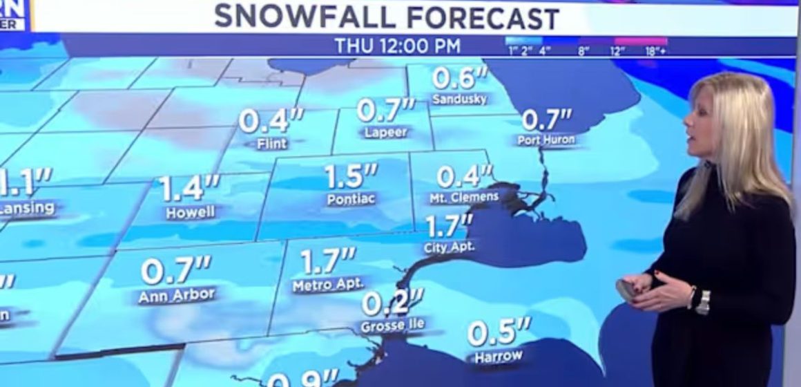 Metro Detroit Weather Above Average Temps and Record Rainfall Monday Before Snow Mix Arrives Overnight