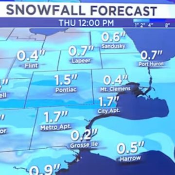 Metro Detroit Weather Above Average Temps and Record Rainfall Monday Before Snow Mix Arrives Overnight