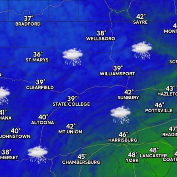 Rain and Snow Today, Cooler Weather With Spotty Snow Showers by Friday Evening