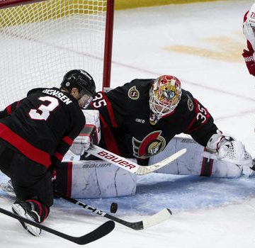 Red Wings fall in final minute to Senators 2-1