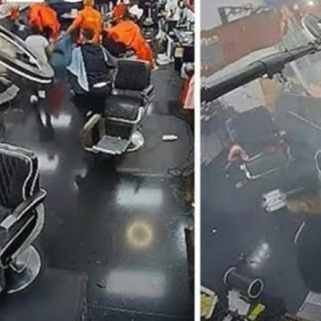 Terrifying Footage Shows Porsche Crashing Into Texas Barbershop, Severely Injuring 10-year-old Boy and Others (2)