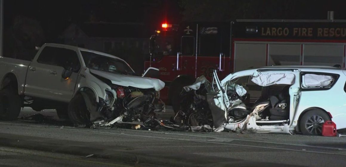 Two Men Seriously Injured in Head-on Collision at Rhodes Road Intersection on Roosevelt Boulevard in Largo