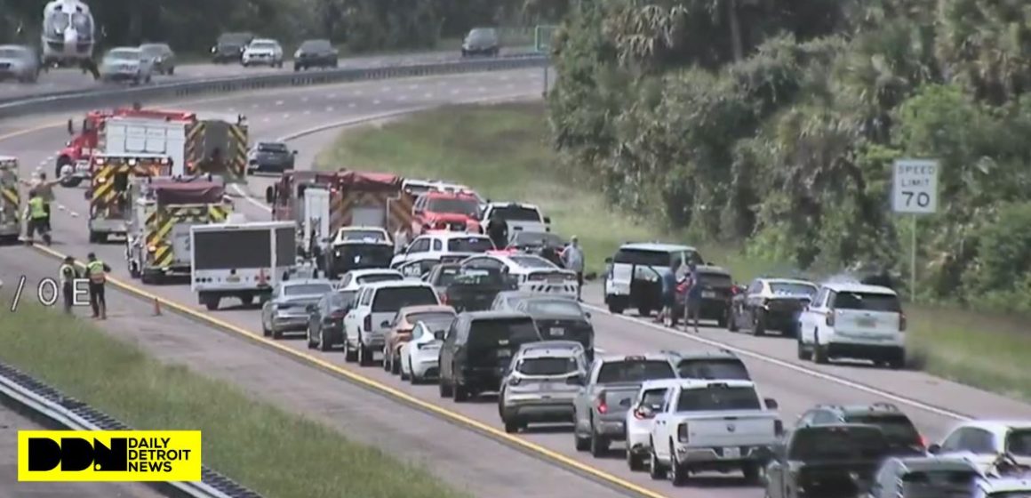 1 Injured in 4-vehicle Collision on I-95 in Brevard County, FHP Reports