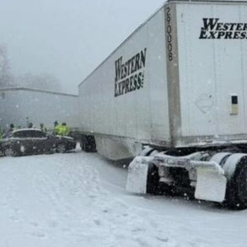 12-vehicle Pileup on Snow-covered U.S. 20 Bypass Closes Highway in Northern Indiana