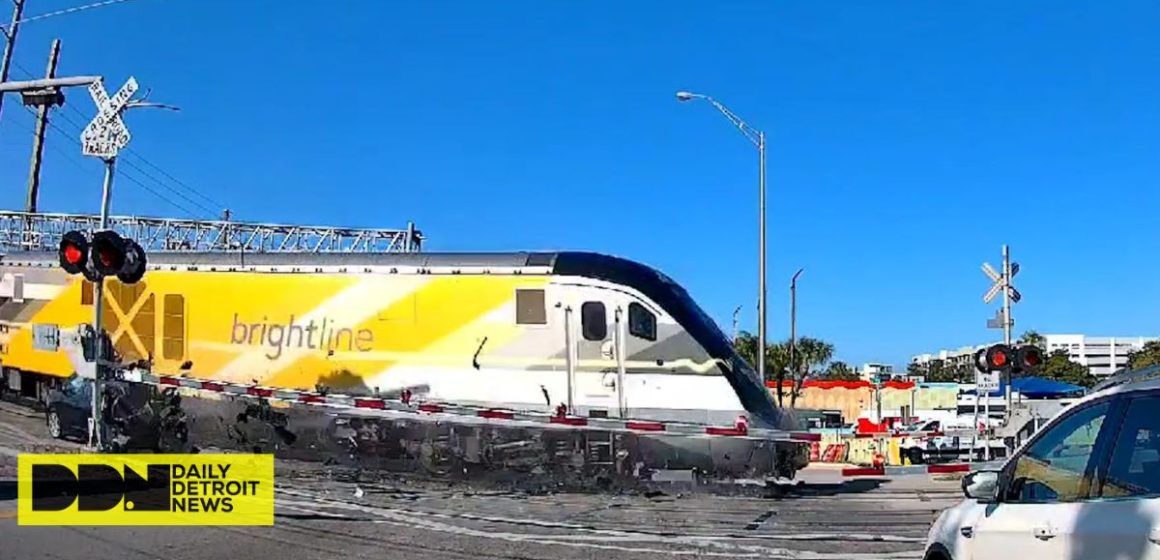 Car Struck by Brightline Train in North Miami Beach, Injuring One Person