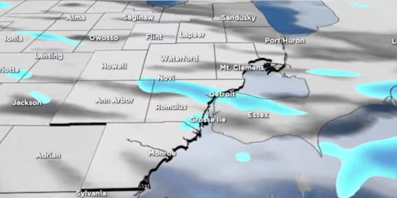 Cloudy and Cold Conditions Grip Metro Detroit as Lingering Flurries Persist