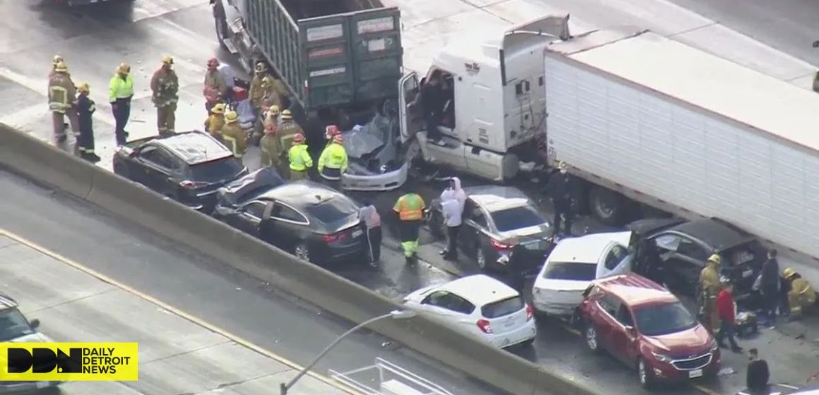 Early Morning Collision Between Two Trucks on I-5 Shoulder Ends Without Serious Injuries