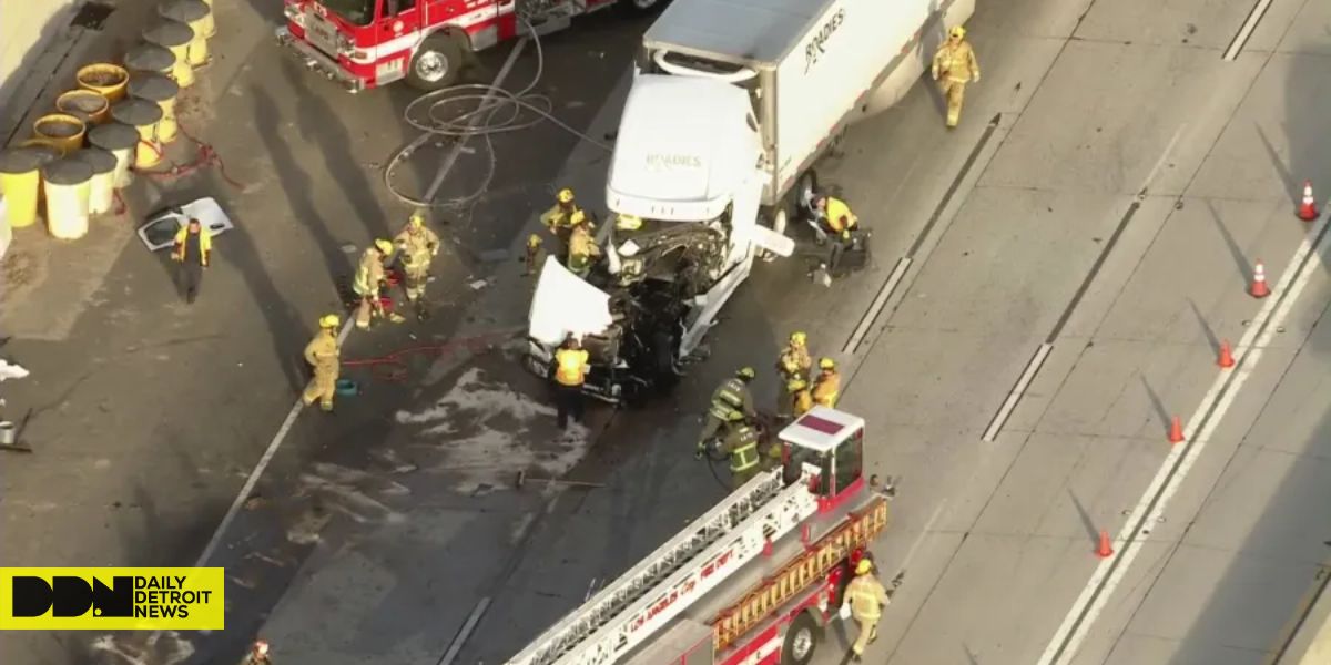 Early Morning Collision Between Two Trucks on I-5 Shoulder Ends Without Serious Injuries