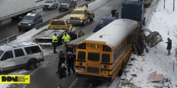 Five Injured in Multi-Vehicle Crash Involving Ambulance and Two Buses on Michigan 139