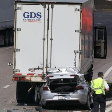 Hartford Crash Between Car and Tractor Trailer Sends Two to Hospital, Officials Say