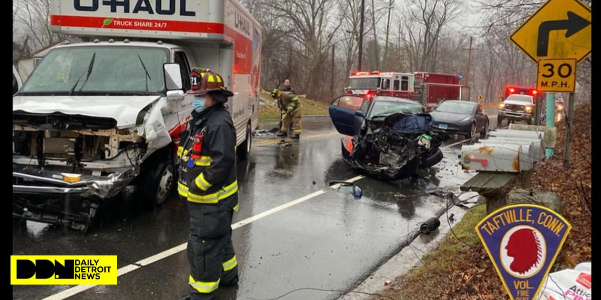 Hartford Crash Between Car and Tractor Trailer Sends Two to Hospital, Officials Say