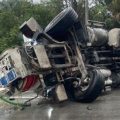 Hydraulic Fluid Spill and Traffic Delays Follow Overturned Vacuum Truck Incident on Military Trail