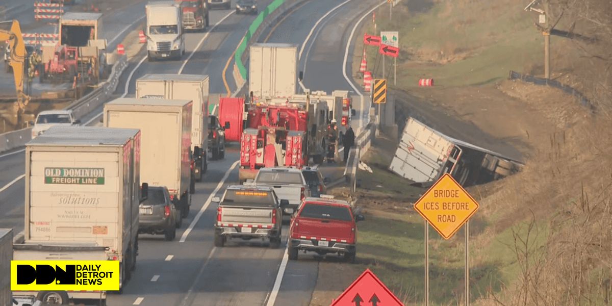 I-20 Eastbound Shut Down in Dekalb County After Semi-truck Crashes Into Construction Equipment