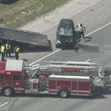 I-20 Eastbound Shut Down in Dekalb County After Semi-truck Crashes Into Construction Equipment