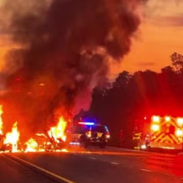 Major Crash on I-75 Near Port Charlotte Sparks Vehicle Fire, Causing Heavy Traffic Delays