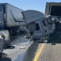 Three Semi-trucks Involved in I-94 Jackknife Crash Near Firekeeper Casino, Highway Shut Down