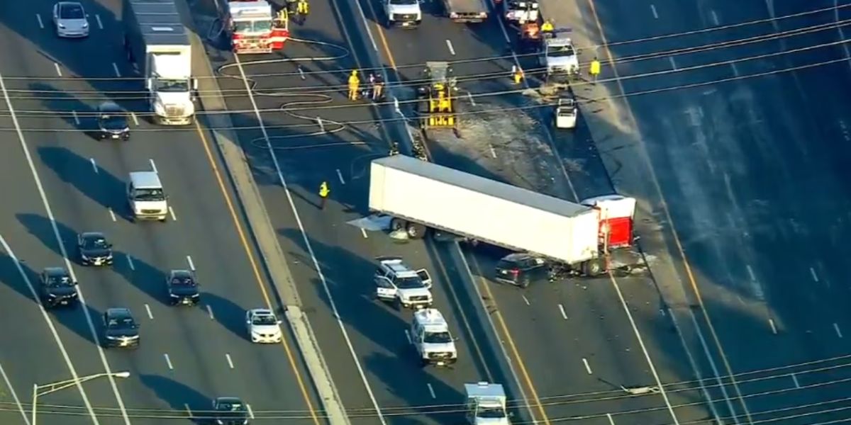 Tractor-trailer Crash on I-80 Causes Massive Traffic Jam and Substantial Vehicle Damage