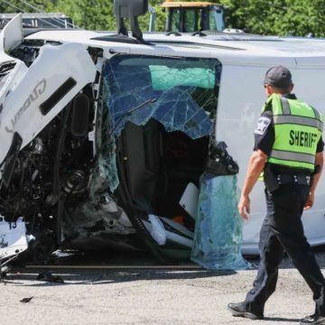 Traffic Disrupted After I-74 Crash Involving Freightliner and Van, Driver Rescued and Hospitalized