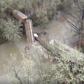 Train Crashes Into Marys River in Corvallis After Trestle Collapse, No Injuries Reported