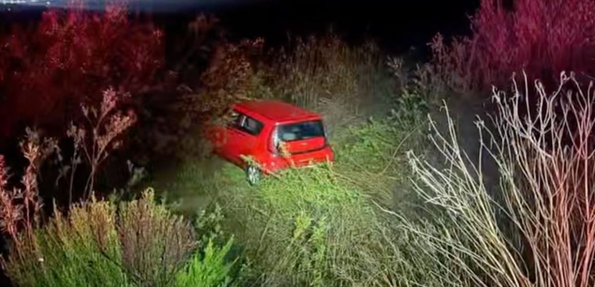 Car Crashed in Steep Embankment; Yields Woman Suspected of Retail Theft in San Bernardino County