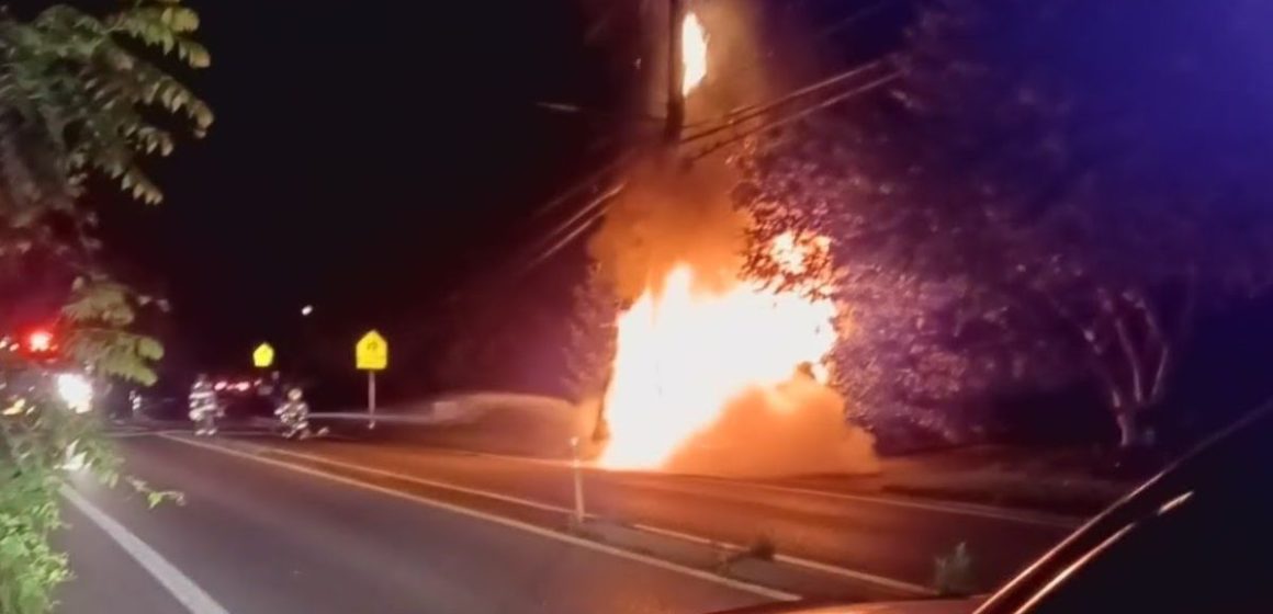 Car Slammed into Transformer Pole and Catches Fire, Power Outages Reported in Chandler