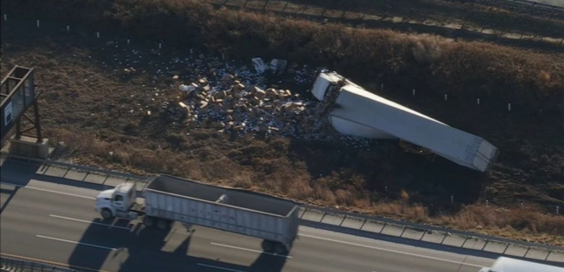 Overturned Tractor-Trailer Blocks NJ Turnpike Lanes, Causes Major Delays