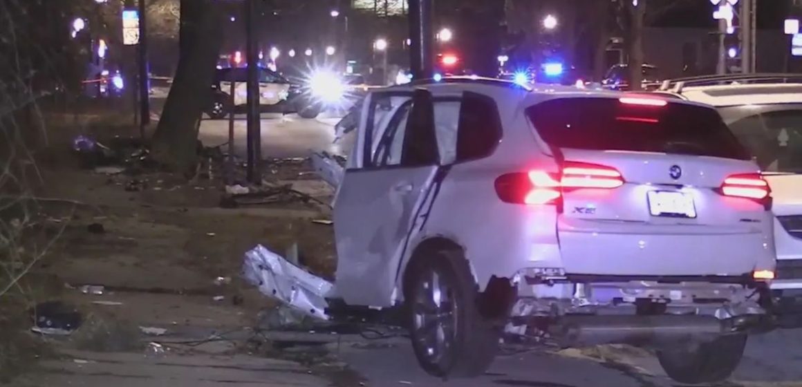 SUV Ripped in Half Violent Crash in Chicago, Driver Pronounced Dead at Scene