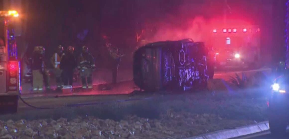 Semi-Truck Plunges Off Overpass in Dallas; Driver Dead after Truck Caught Fire after Crash