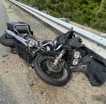 Motorcycle rider suffers significant injuries in collision with truck on Route 6