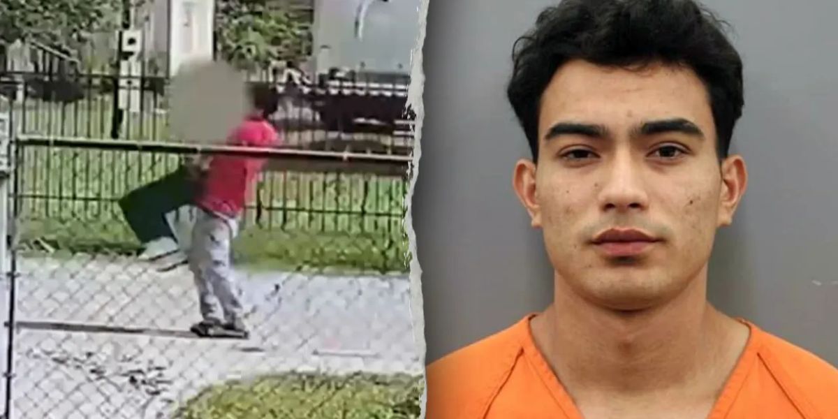 A chilling video apparently shows an illegal migrant pulling a crying sex trafficking victim back into captivity